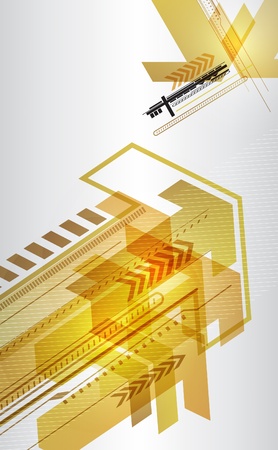 Abstract techno design with arrows のイラスト素材