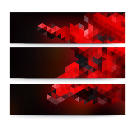 A set of modern technology banners.のイラスト素材