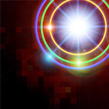 Abstract technology shining circle vector background. のイラスト素材