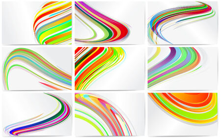 Set of vector templates for business cards.のイラスト素材