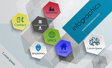 Infographic technology design template-poster template, brochure, flyerのイラスト素材