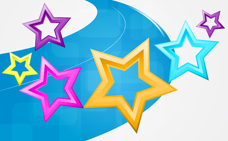 Abstract background with motley stars.のイラスト素材