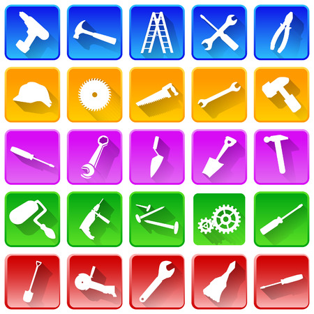 Set of repair and tools icons.のイラスト素材