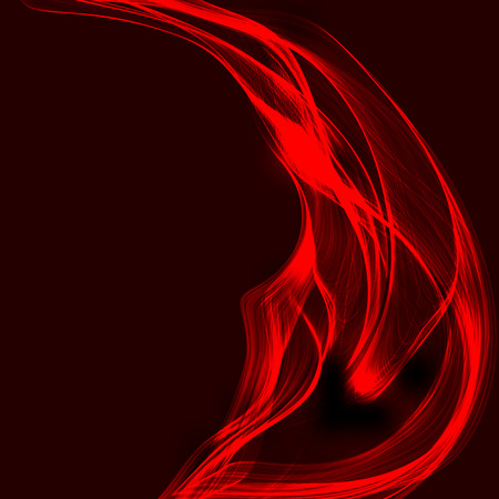 Abstract red waves on the dark background. Vector illustration.のイラスト素材