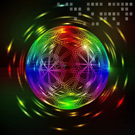 Abstract technology fantasy sphere vector background.のイラスト素材