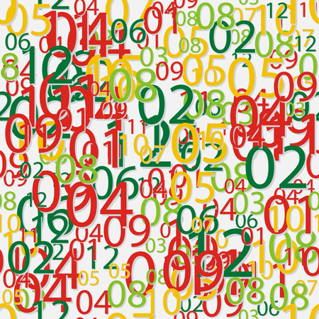 Seamless pattern made from  colorful numbers.のイラスト素材