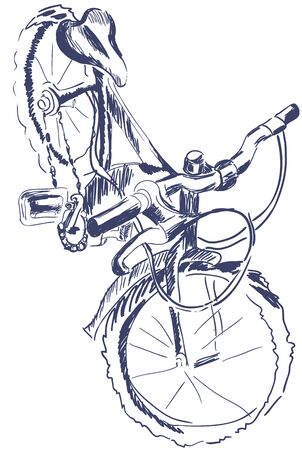 sketch bicycle foreshotteringのイラスト素材