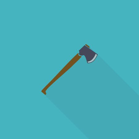 Axe flat icon.  Editable and design suitable vector illustration.のイラスト素材