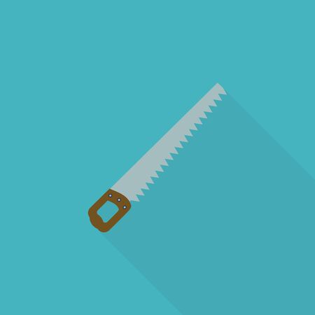 Hand saw flat icon. Panel saw.   Editable and design suitable vector illustration.のイラスト素材