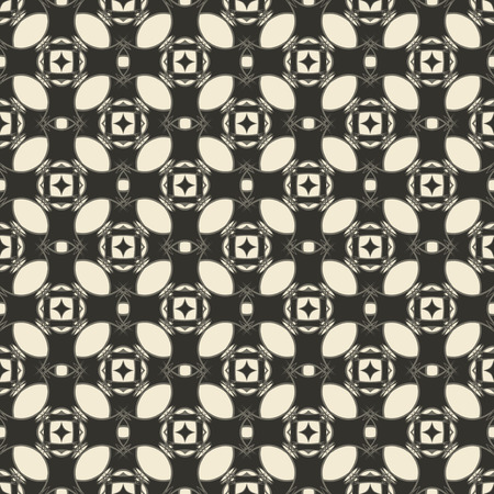 Geometric ornament seamless pattern.  Textile design template seamless background. Round, polygonal...