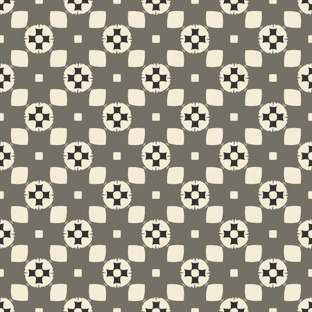 Geometric ornament seamless pattern.  Textile design template seamless background. Round, polygonal...