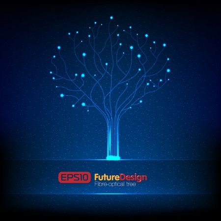 Vector fibre-optical tree.のイラスト素材