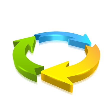 Circular Arrow 3Dのイラスト素材