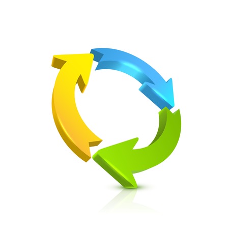 Circular Arrow 3Dのイラスト素材