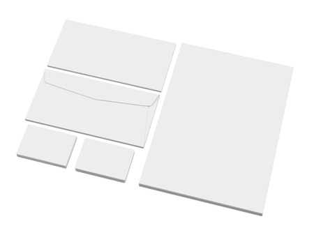 Corporate identity on white background. Mock upの写真素材
