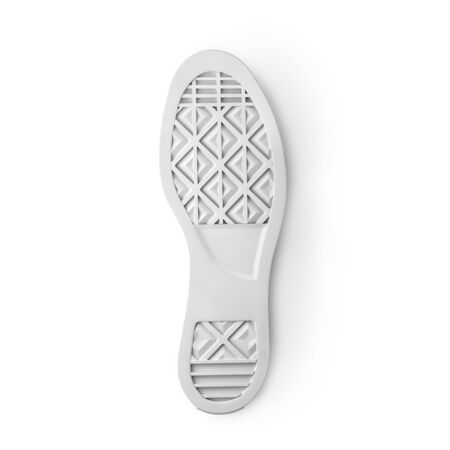 Sneaker sole isolated on white backgroundの写真素材