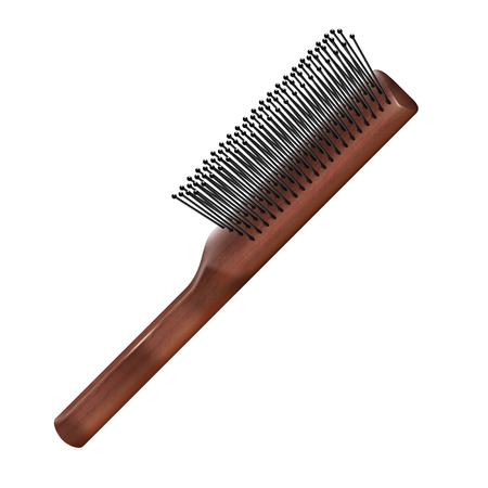 Hairbrush isolated on white background. Can be used on any background and transform.