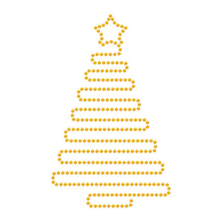 Christmas tree vector illustration isolated on white background.のイラスト素材