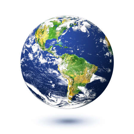 Earth globe illustration isolated on white background.