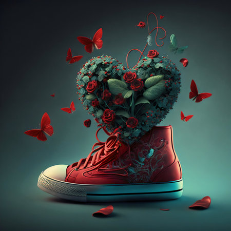 Valentines day sweet heart. Lovers. Generative AIの写真素材