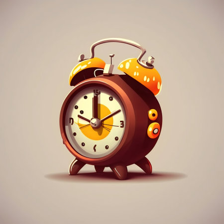 alarm clock illustration. Generative AI. high quality illustrationの写真素材