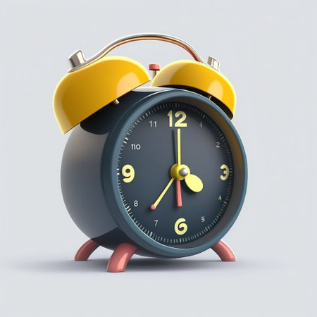 alarm clock illustration. Generative AI. high quality illustration
