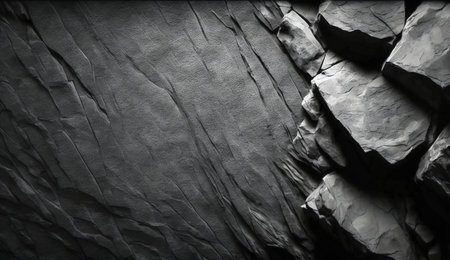 Dark gray black slate texture background. Generative AI. high quality illustrationの写真素材