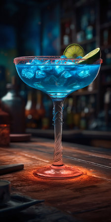 Cocktail in the pub. Generative AI. high quality illustrationの素材
