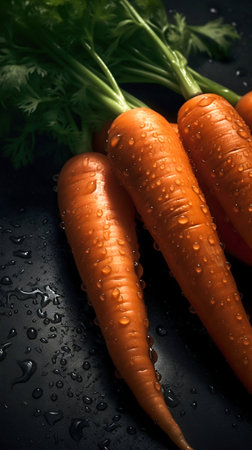 Fresh Carrots illustration. Generative AI. high quality illustrationの素材