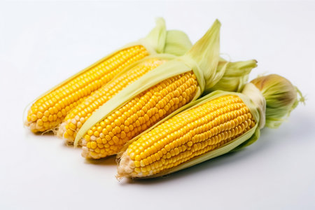 Corn Cob isolated on White Background. Generative AI. high quality illustrationの素材