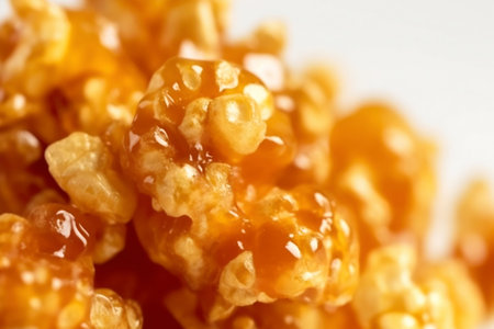 Caramelized Popcorn Isolated on White Background. Generative AI. high quality illustrationの素材