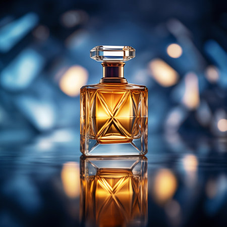 Perfume Bottle Commercial Photography, Geometric Composition. Generative AI. high quality illustrationの素材