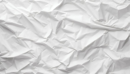 White Blank Crumpled and Creased Paper Poster Texture Background. Generative AI. high quality illustrationの素材