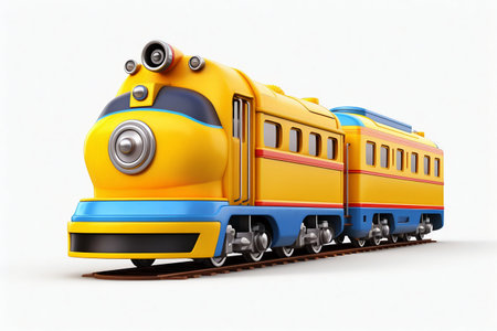 Train Isolated on White Background. Generative AI. high quality illustrationの素材