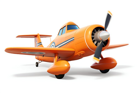 Airplane Isolated on White Background. Generative AI. high quality illustrationの素材