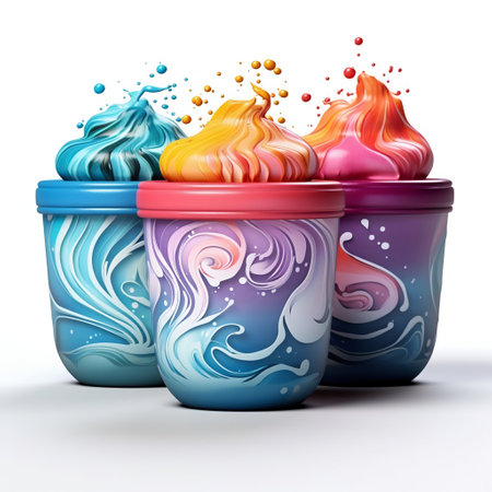 Watercolor Paints Isolated on White Background. Generative AI. high quality illustrationの素材