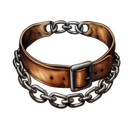 Sturdy Dog Collar for Pet Safety. Generative AI. high quality illustrationの素材