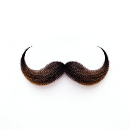 Mustache Isolated on White. Generative ai. High quality illustrationの素材