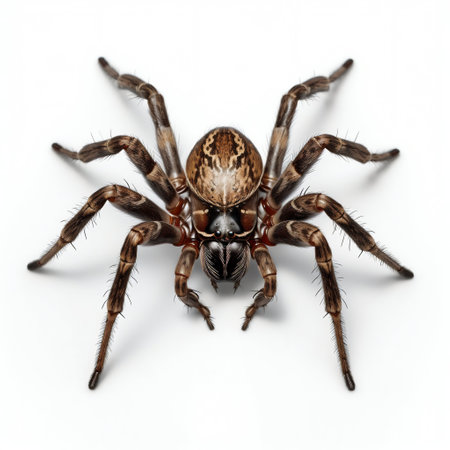 Spider Isolated on White Background. Generative ai. high quality illustrationの素材