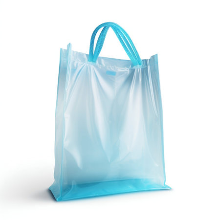 Plastic Transparent Bag Isolated on White Background. Generative ai. high quality illustrationの素材