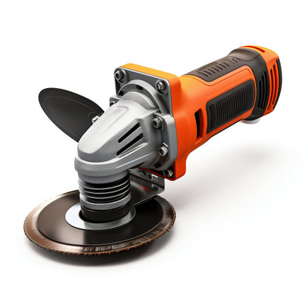 Angle Grinder Tool Isolated on White. Generative ai. High quality illustrationの素材