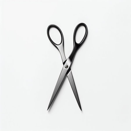 Scissors Isolated on White. Generative ai. High quality illustrationの素材