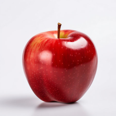 Red Apple Isolated on White Background. Generative ai. High quality illustrationの素材