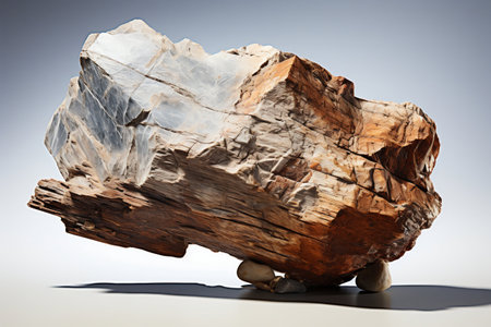 Majestic Geologic Formation Isolated on White. Generative ai. High quality illustrationの素材