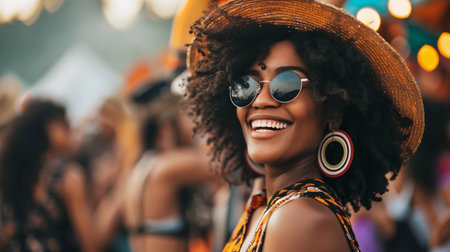 Joyful Festival Vibes. Generative ai. High quality illustrationの素材