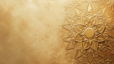 Elegant Islamic Geometric Pattern on Light Brown Background. Generative ai. High quality illustrationの素材