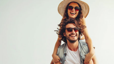 Joyful Couple Enjoying Life Together. Generative ai. High quality illustrationの素材