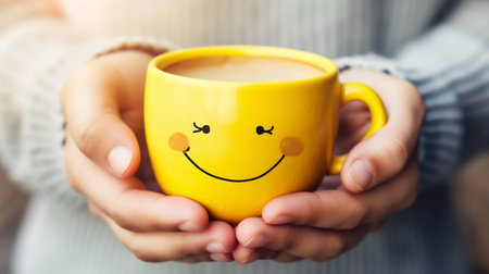 Comfortable Cup of Happiness. Generative ai. High quality illustrationの素材