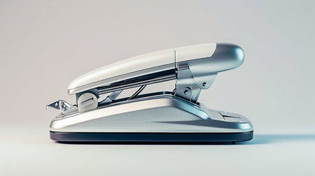 Modern Sleek Office Stapler on a Plain Background. Generative ai. High quality illustrationの素材