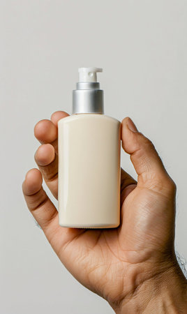 Minimalistic Skincare Packaging Presentation. Generative ai. High quality illustrationの素材